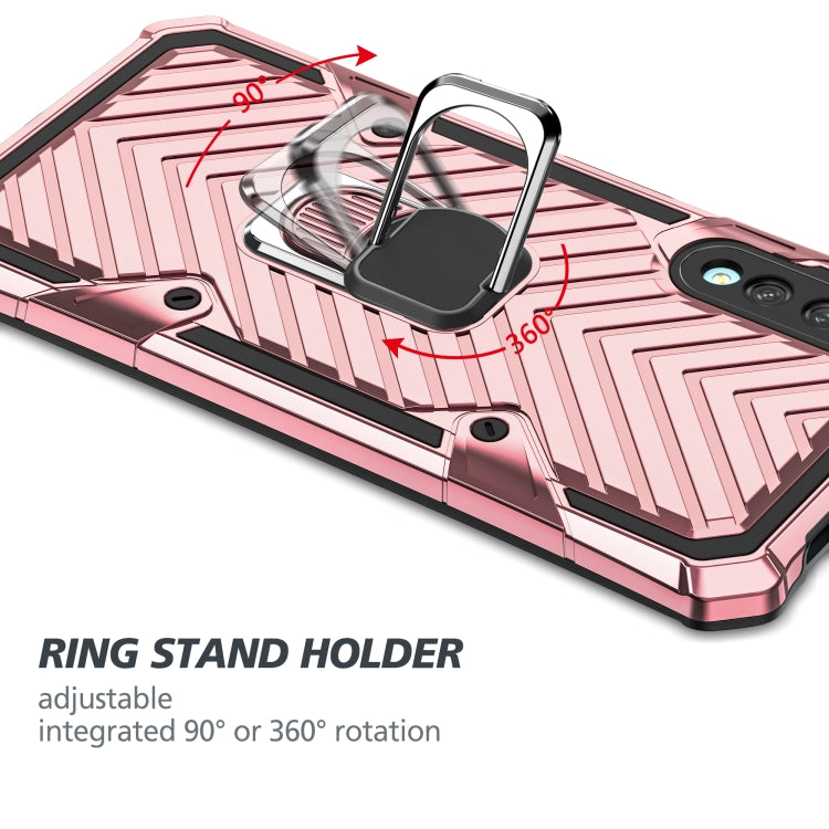 For Huawei Y9s Cool Armor PC + TPU Shockproof Case with 360 Degree Rotation Ring Holder