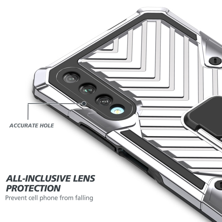 For Huawei Y9s Cool Armor PC + TPU Shockproof Case with 360 Degree Rotation Ring Holder