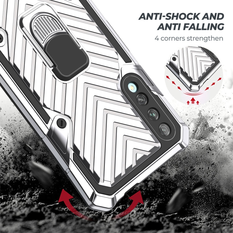 For Huawei Y9s Cool Armor PC + TPU Shockproof Case with 360 Degree Rotation Ring Holder