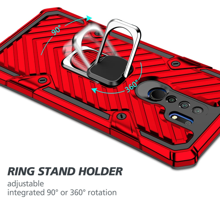 For Xiaomi Redmi 9 Cool Armor PC + TPU Shockproof Case with 360 Degree Rotation Ring Holder