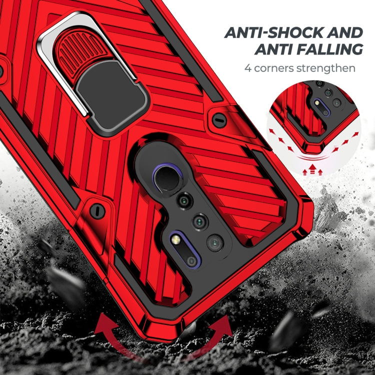 For Xiaomi Redmi 9 Cool Armor PC + TPU Shockproof Case with 360 Degree Rotation Ring Holder