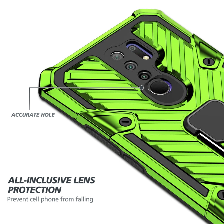 For Xiaomi Redmi 9 Cool Armor PC + TPU Shockproof Case with 360 Degree Rotation Ring Holder