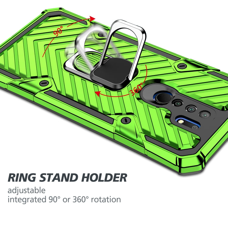 For Xiaomi Redmi 9 Cool Armor PC + TPU Shockproof Case with 360 Degree Rotation Ring Holder