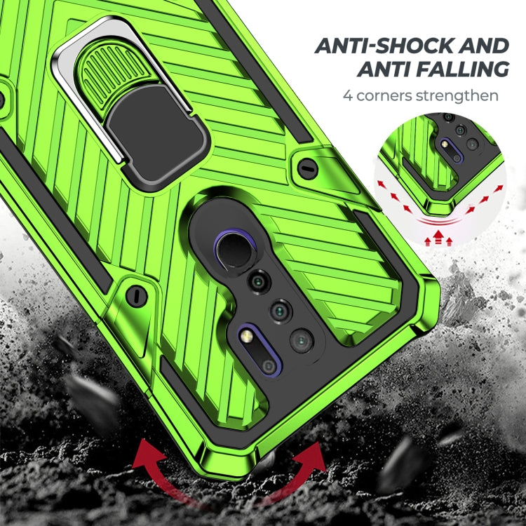 For Xiaomi Redmi 9 Cool Armor PC + TPU Shockproof Case with 360 Degree Rotation Ring Holder