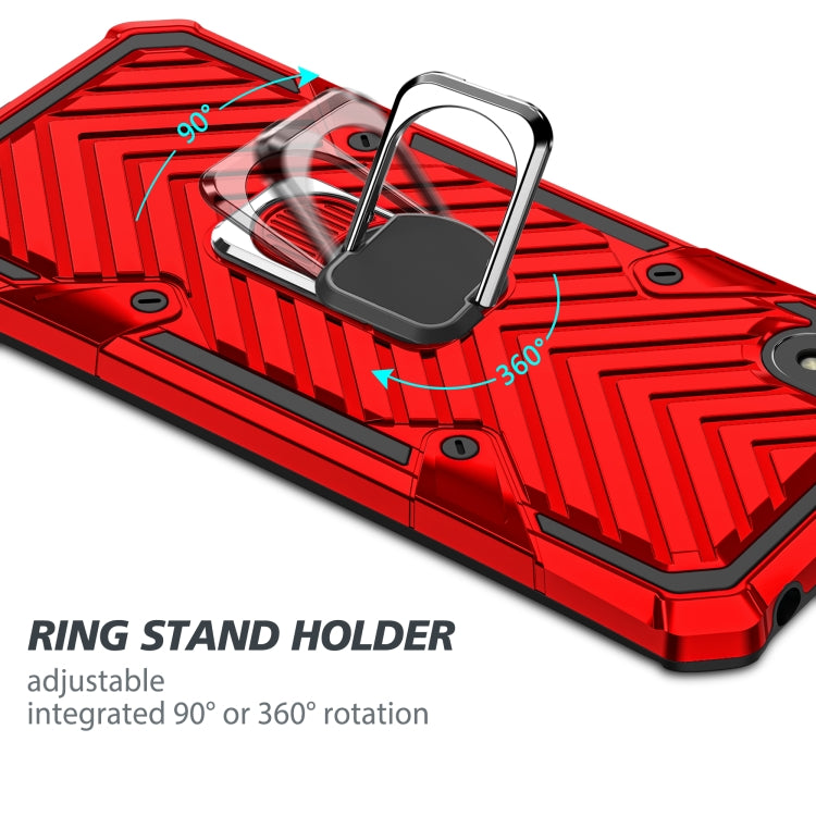 For Xiaomi Redmi 9A Cool Armor PC + TPU Shockproof Case with 360 Degree Rotation Ring Holder