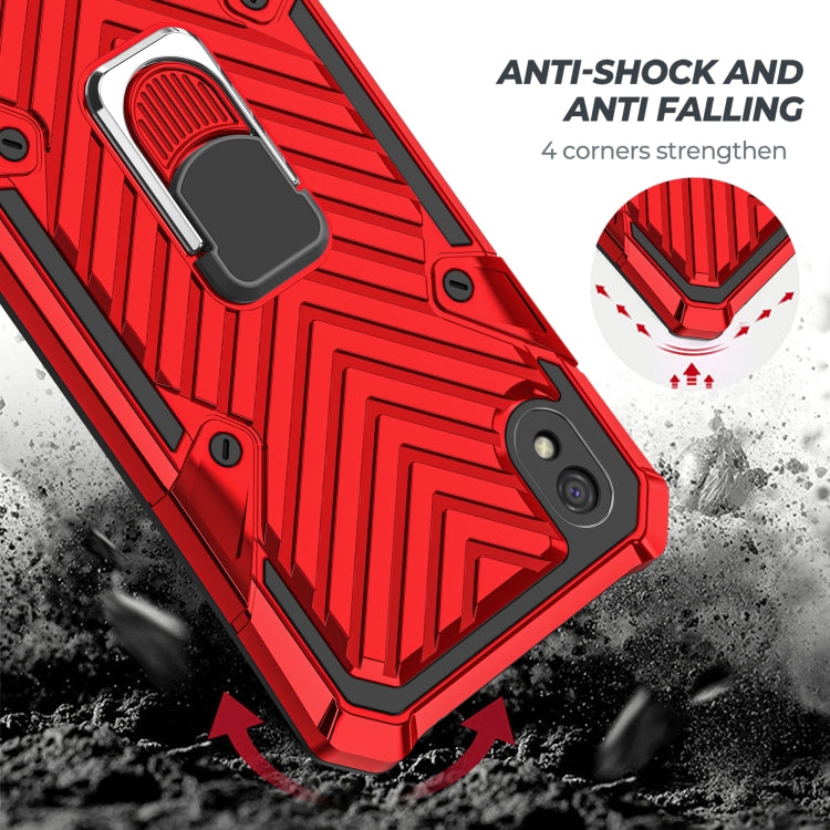 For Xiaomi Redmi 9A Cool Armor PC + TPU Shockproof Case with 360 Degree Rotation Ring Holder
