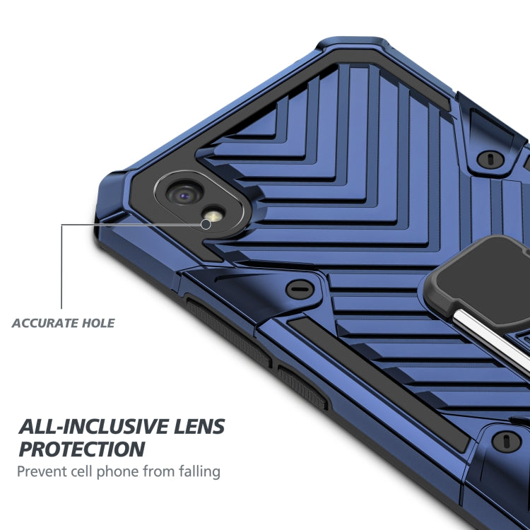 For Xiaomi Redmi 9A Cool Armor PC + TPU Shockproof Case with 360 Degree Rotation Ring Holder