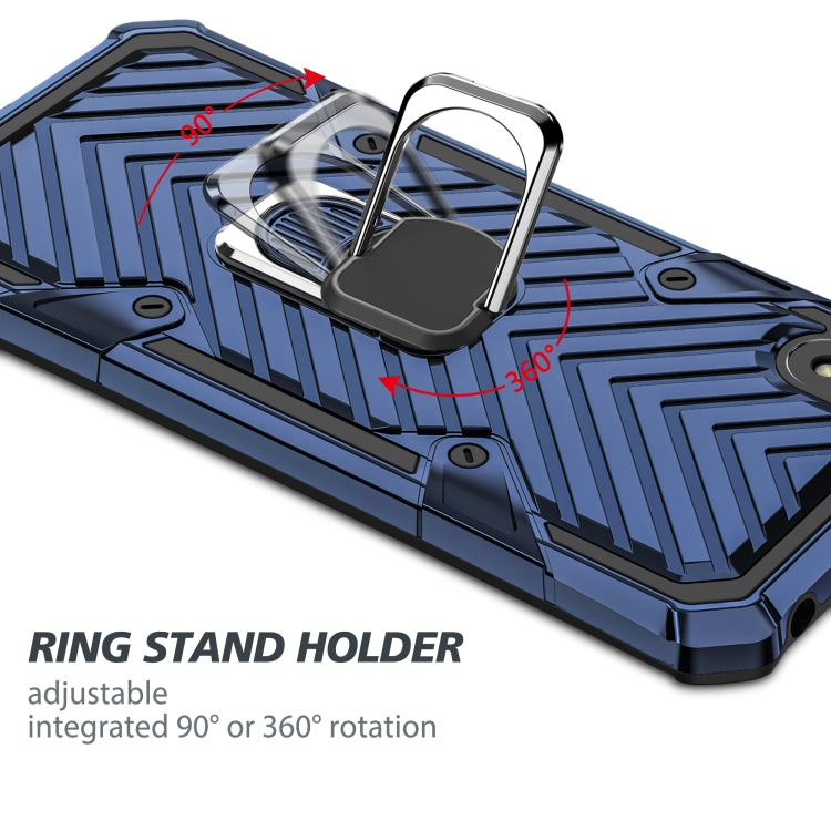For Xiaomi Redmi 9A Cool Armor PC + TPU Shockproof Case with 360 Degree Rotation Ring Holder