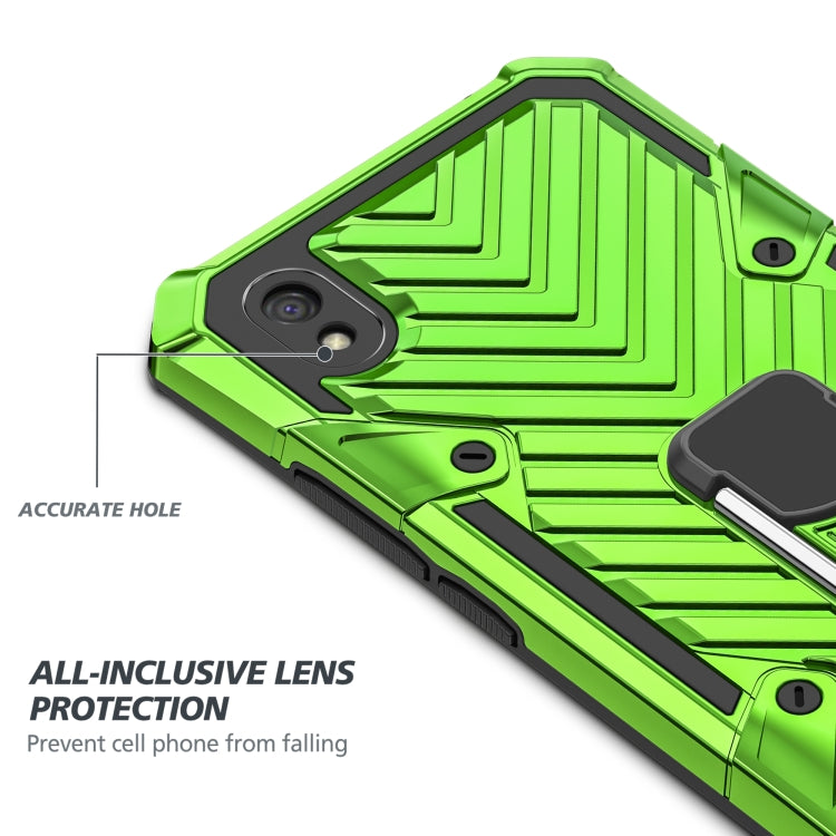 For Xiaomi Redmi 9A Cool Armor PC + TPU Shockproof Case with 360 Degree Rotation Ring Holder