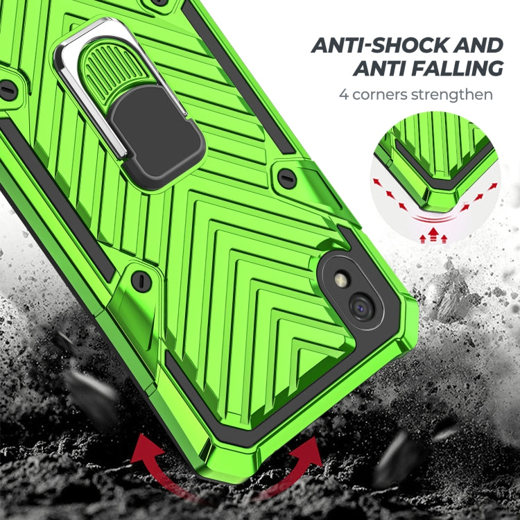 For Xiaomi Redmi 9A Cool Armor PC + TPU Shockproof Case with 360 Degree Rotation Ring Holder