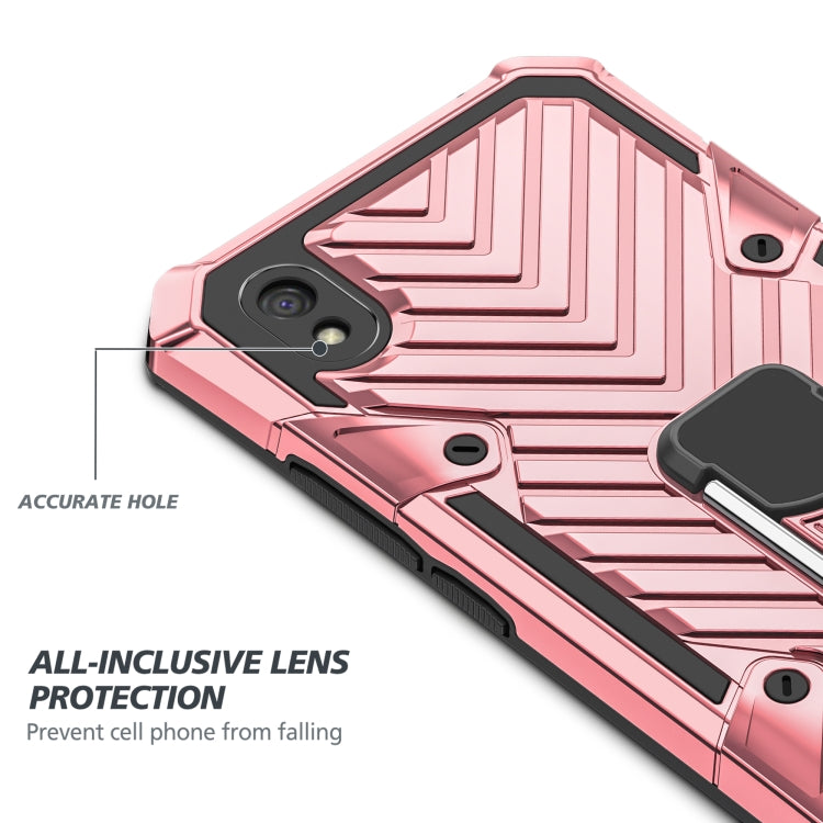 For Xiaomi Redmi 9A Cool Armor PC + TPU Shockproof Case with 360 Degree Rotation Ring Holder