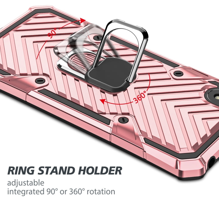 For Xiaomi Redmi 9A Cool Armor PC + TPU Shockproof Case with 360 Degree Rotation Ring Holder