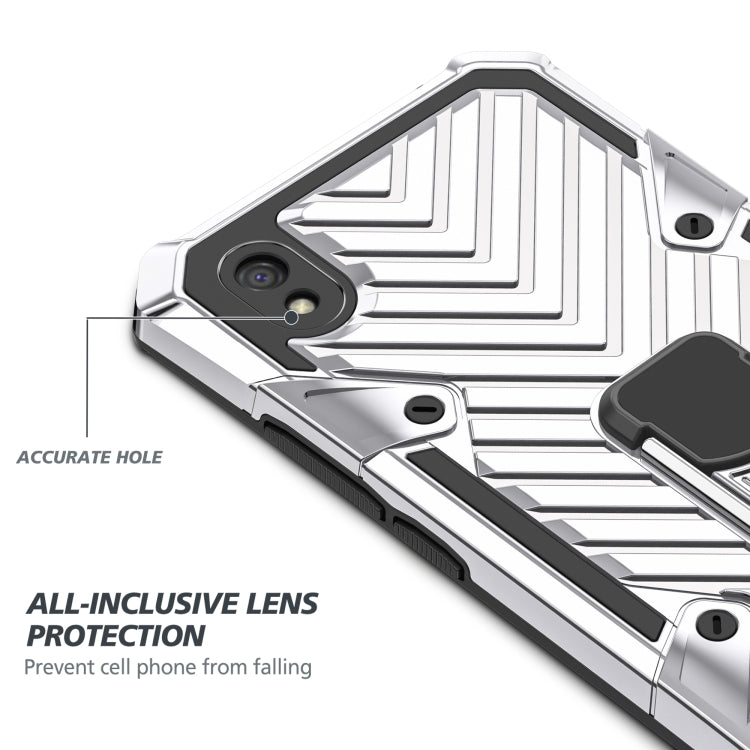 For Xiaomi Redmi 9A Cool Armor PC + TPU Shockproof Case with 360 Degree Rotation Ring Holder