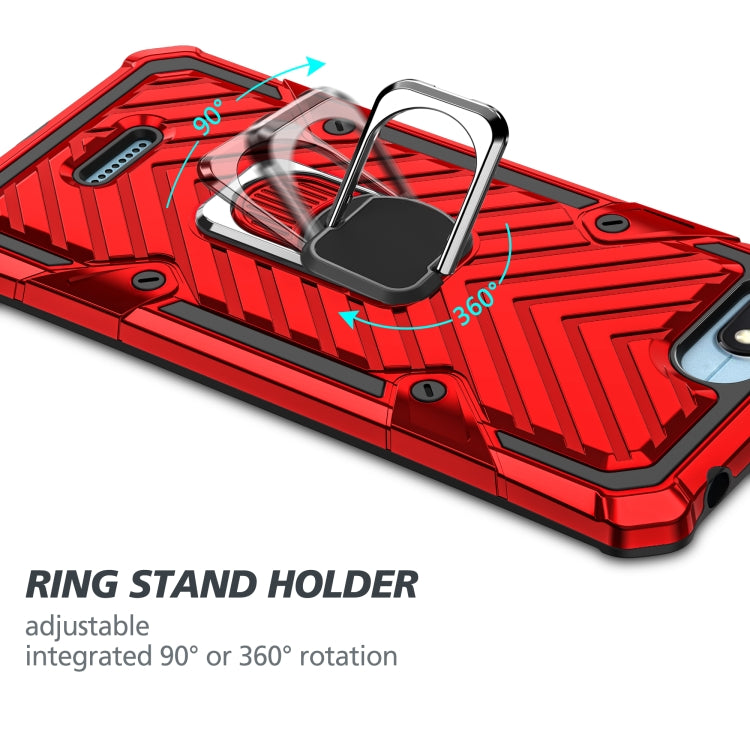 For Xiaomi Redmi 6A Cool Armor PC + TPU Shockproof Case with 360 Degree Rotation Ring Holder