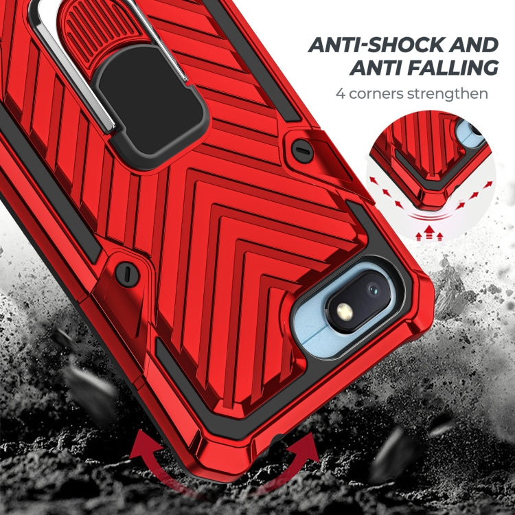For Xiaomi Redmi 6A Cool Armor PC + TPU Shockproof Case with 360 Degree Rotation Ring Holder