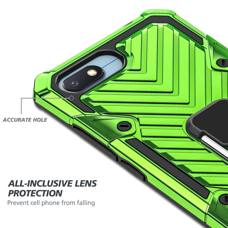 For Xiaomi Redmi 6A Cool Armor PC + TPU Shockproof Case with 360 Degree Rotation Ring Holder