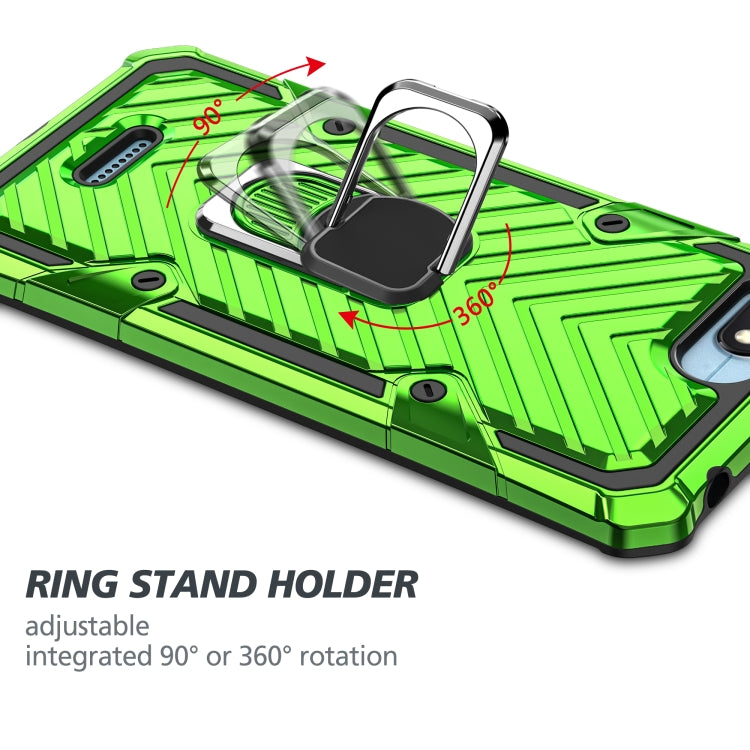 For Xiaomi Redmi 6A Cool Armor PC + TPU Shockproof Case with 360 Degree Rotation Ring Holder