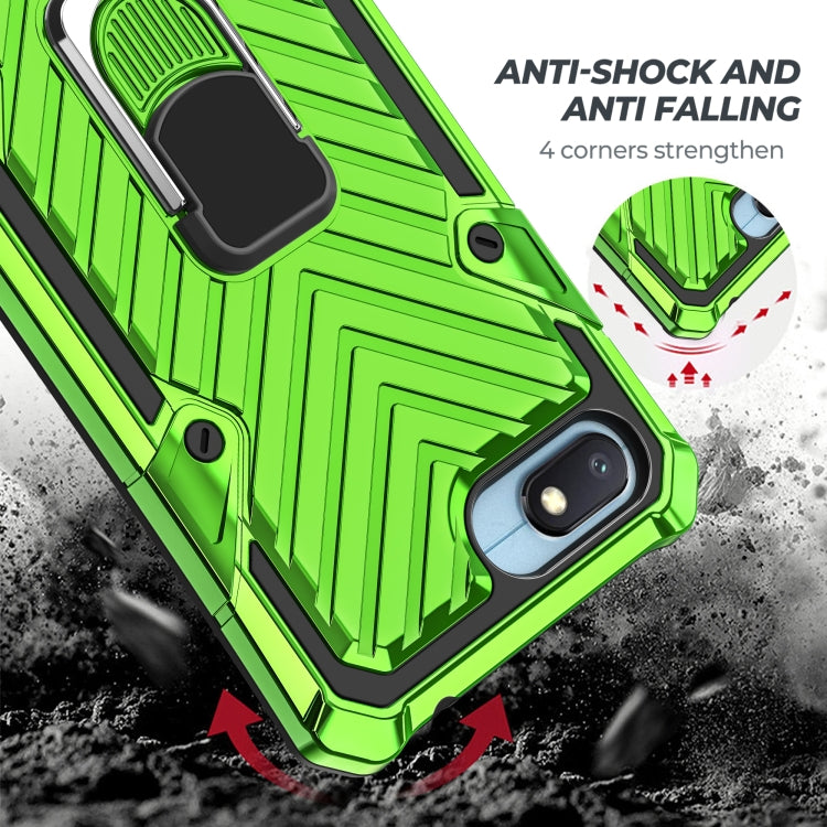 For Xiaomi Redmi 6A Cool Armor PC + TPU Shockproof Case with 360 Degree Rotation Ring Holder