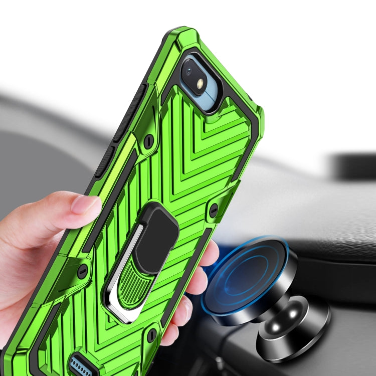 For Xiaomi Redmi 6A Cool Armor PC + TPU Shockproof Case with 360 Degree Rotation Ring Holder