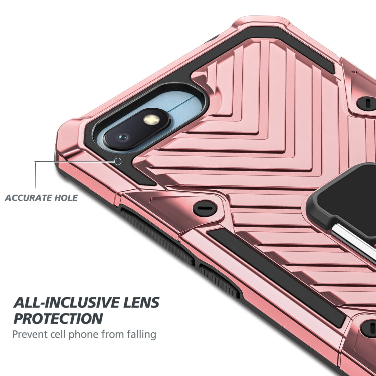 For Xiaomi Redmi 6A Cool Armor PC + TPU Shockproof Case with 360 Degree Rotation Ring Holder