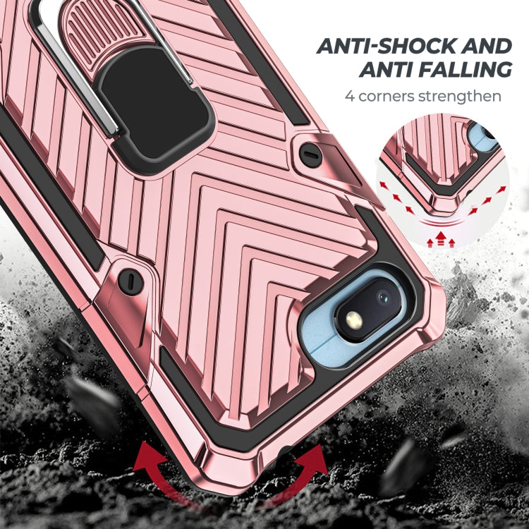 For Xiaomi Redmi 6A Cool Armor PC + TPU Shockproof Case with 360 Degree Rotation Ring Holder