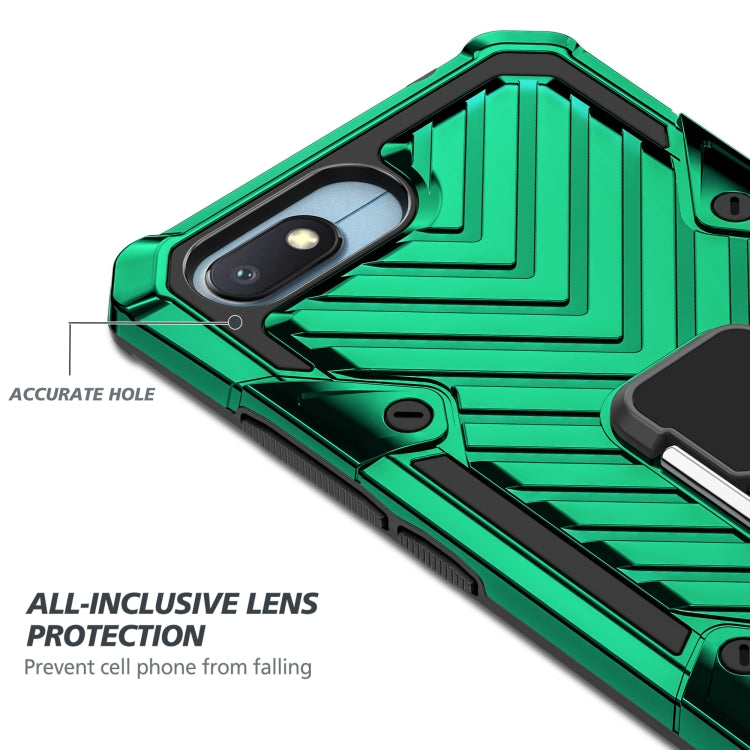 For Xiaomi Redmi 6A Cool Armor PC + TPU Shockproof Case with 360 Degree Rotation Ring Holder