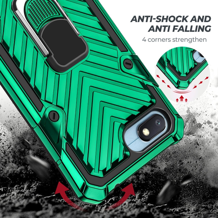 For Xiaomi Redmi 6A Cool Armor PC + TPU Shockproof Case with 360 Degree Rotation Ring Holder