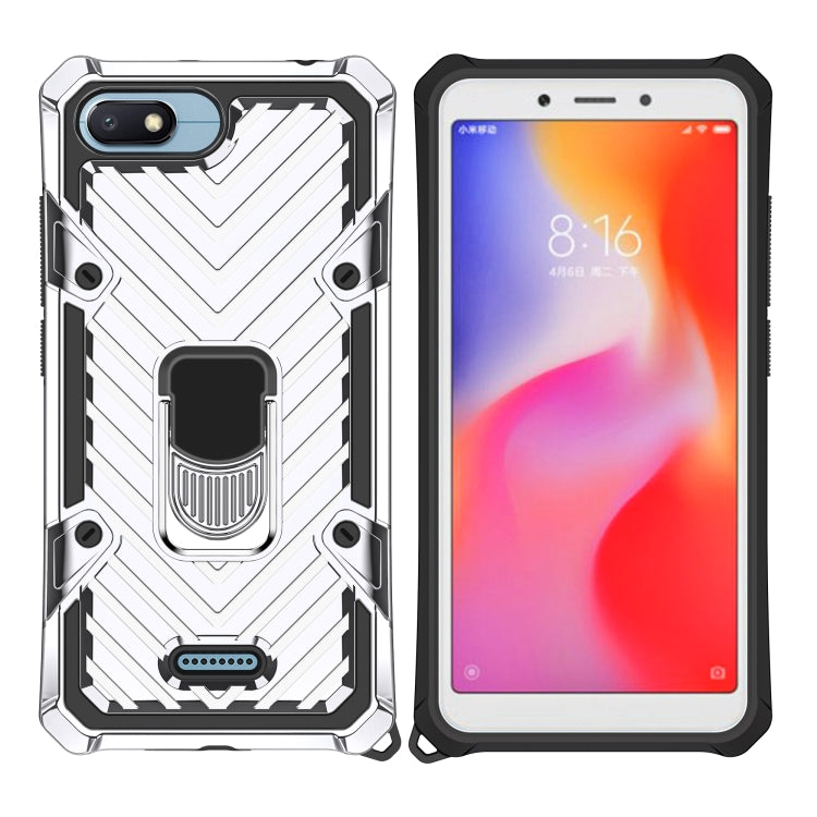 For Xiaomi Redmi 6A Cool Armor PC + TPU Shockproof Case with 360 Degree Rotation Ring Holder