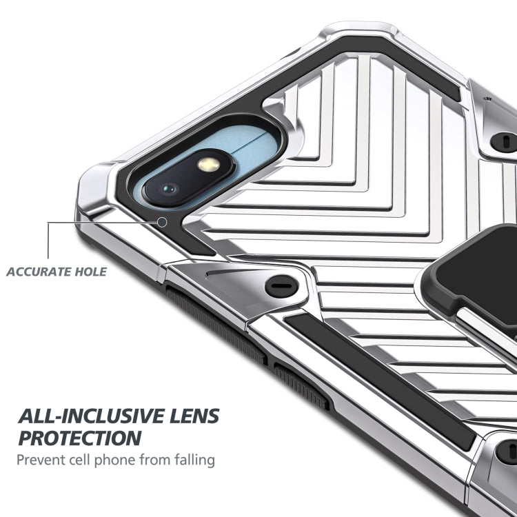 For Xiaomi Redmi 6A Cool Armor PC + TPU Shockproof Case with 360 Degree Rotation Ring Holder