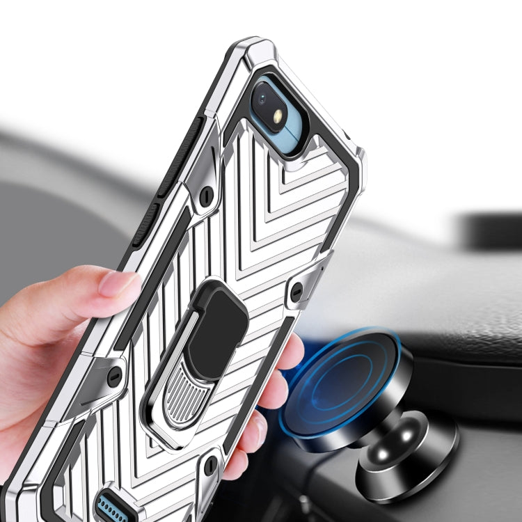 For Xiaomi Redmi 6A Cool Armor PC + TPU Shockproof Case with 360 Degree Rotation Ring Holder