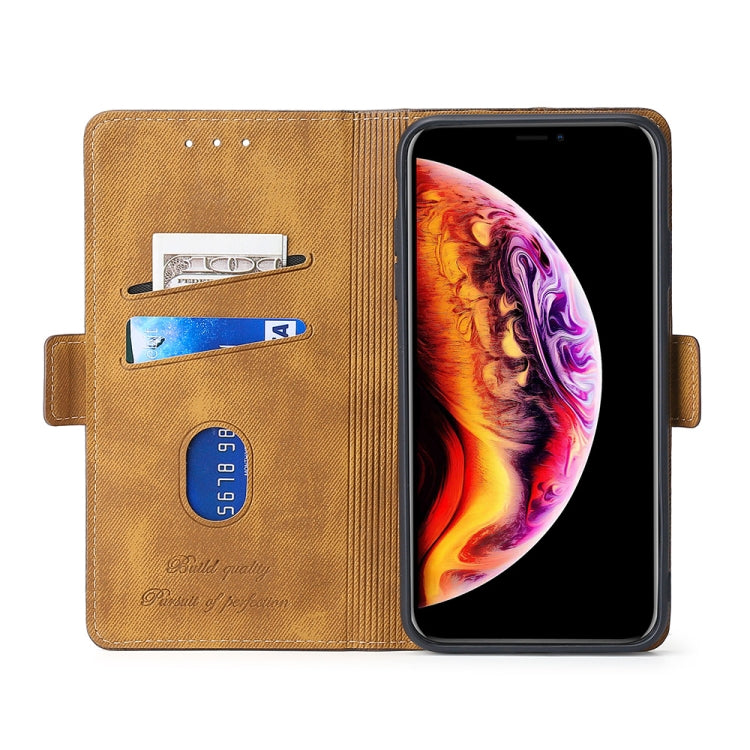 For Xiaomi Redmi 9C Knead Pattern Texture Side Buckle Horizontal Flip Leather Case with Holder & Card Slots(Purple)