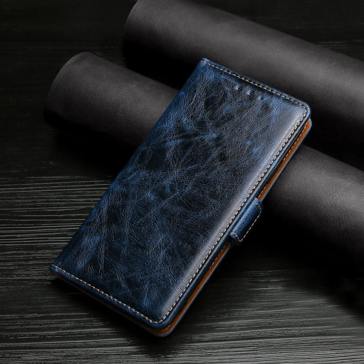 For OnePlus Nord Knead Pattern Texture Side Buckle Horizontal Flip Leather Case with Holder & Card Slots(Blue)