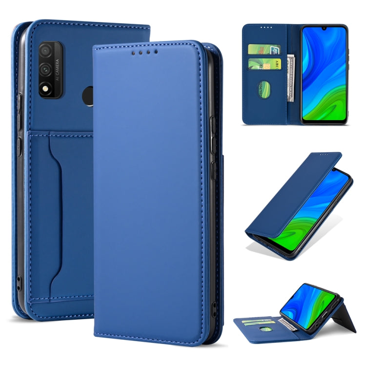 For Huawei P Smart 2020 Strong Magnetism Liquid Feel Horizontal Flip Leather Case with Holder & Card Slots & Wallet