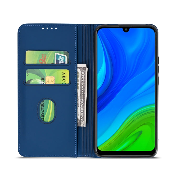 For Huawei P Smart 2020 Strong Magnetism Liquid Feel Horizontal Flip Leather Case with Holder & Card Slots & Wallet