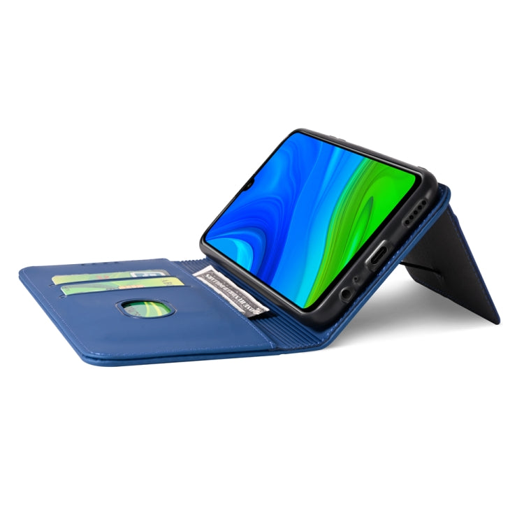 For Huawei P Smart 2020 Strong Magnetism Liquid Feel Horizontal Flip Leather Case with Holder & Card Slots & Wallet