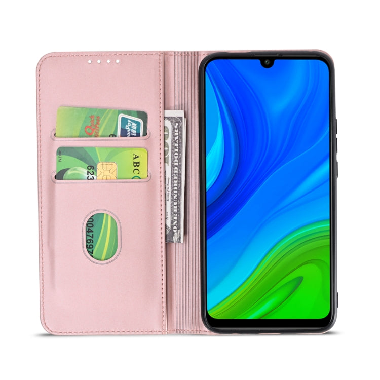 For Huawei P Smart 2020 Strong Magnetism Liquid Feel Horizontal Flip Leather Case with Holder & Card Slots & Wallet