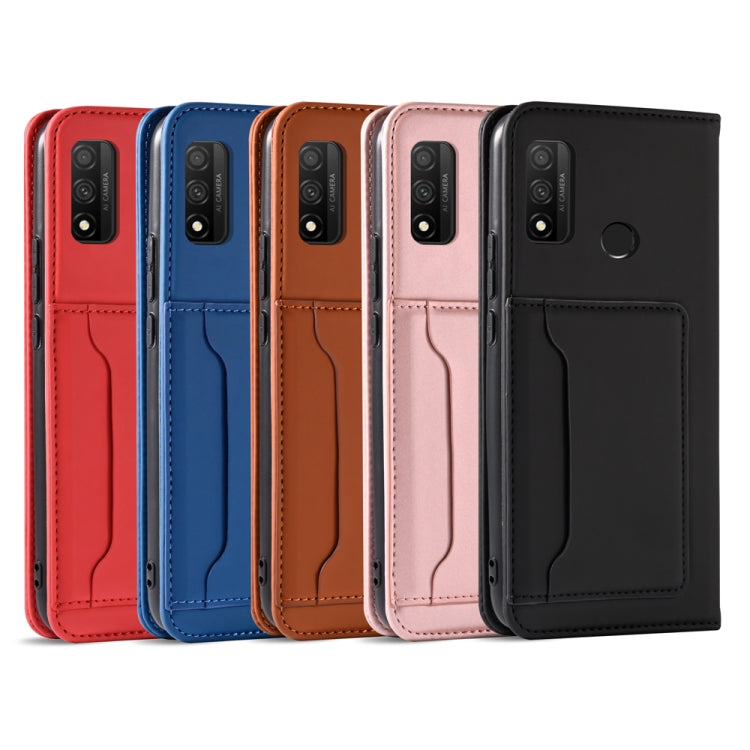 For Huawei P Smart 2020 Strong Magnetism Liquid Feel Horizontal Flip Leather Case with Holder & Card Slots & Wallet
