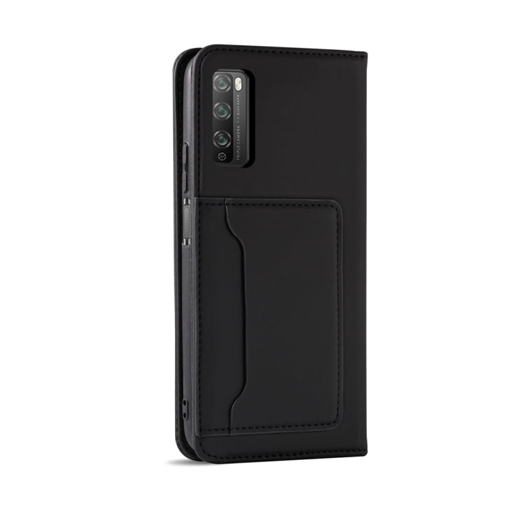 For Huawei Enjoy Z / Enjoy 20 Pro Strong Magnetism Liquid Feel Horizontal Flip Leather Case with Holder & Card Slots & Wallet