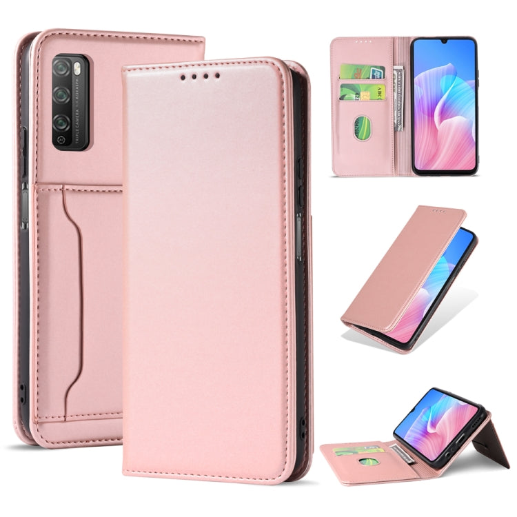 For Huawei Enjoy Z / Enjoy 20 Pro Strong Magnetism Liquid Feel Horizontal Flip Leather Case with Holder & Card Slots & Wallet