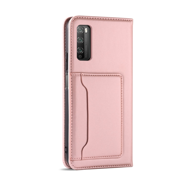 For Huawei Enjoy Z / Enjoy 20 Pro Strong Magnetism Liquid Feel Horizontal Flip Leather Case with Holder & Card Slots & Wallet