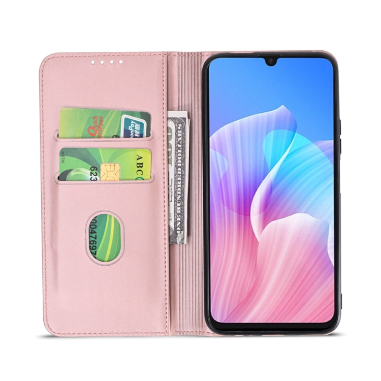 For Huawei Enjoy Z / Enjoy 20 Pro Strong Magnetism Liquid Feel Horizontal Flip Leather Case with Holder & Card Slots & Wallet