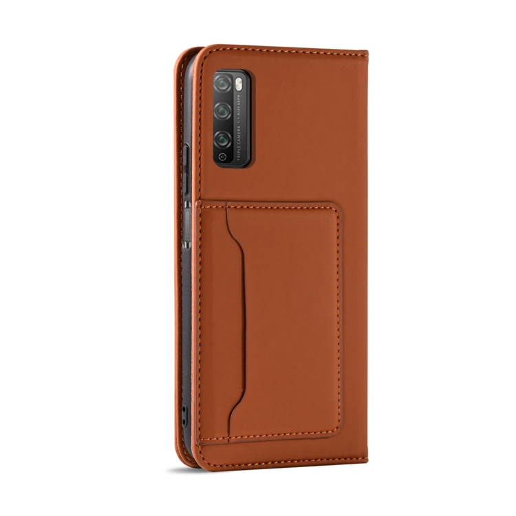 For Huawei Enjoy Z / Enjoy 20 Pro Strong Magnetism Liquid Feel Horizontal Flip Leather Case with Holder & Card Slots & Wallet