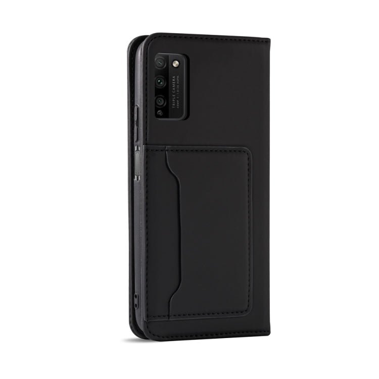 For Huawei Honor 30 Lite Strong Magnetism Liquid Feel Horizontal Flip Leather Case with Holder & Card Slots & Wallet