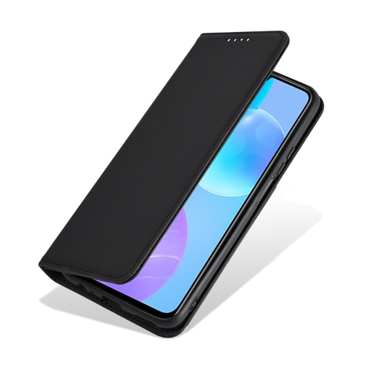 For Huawei Honor 30 Lite Strong Magnetism Liquid Feel Horizontal Flip Leather Case with Holder & Card Slots & Wallet