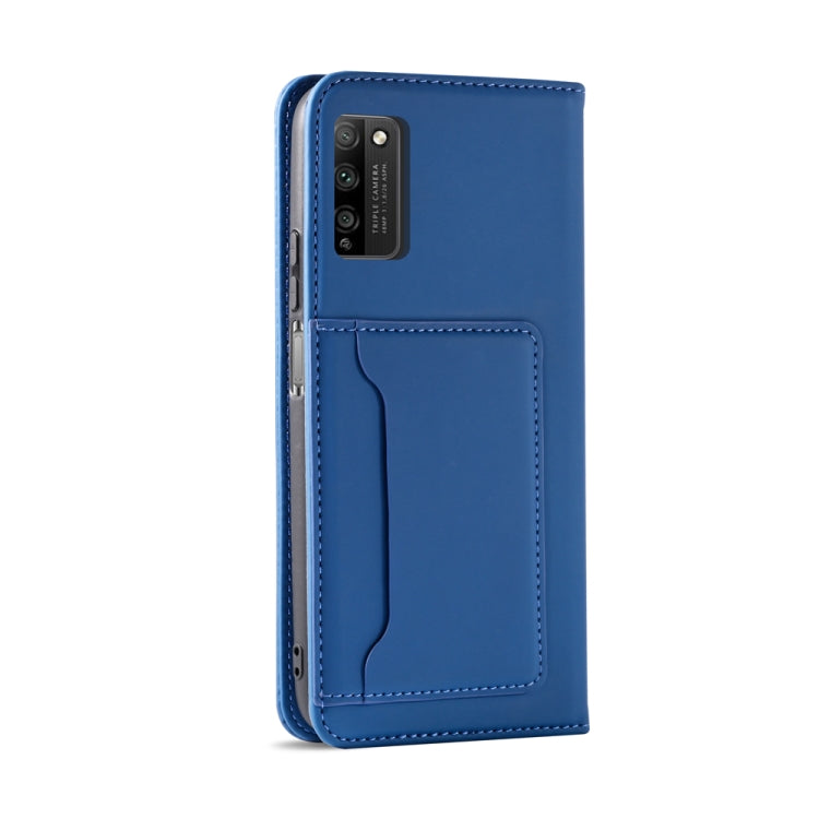 For Huawei Honor 30 Lite Strong Magnetism Liquid Feel Horizontal Flip Leather Case with Holder & Card Slots & Wallet