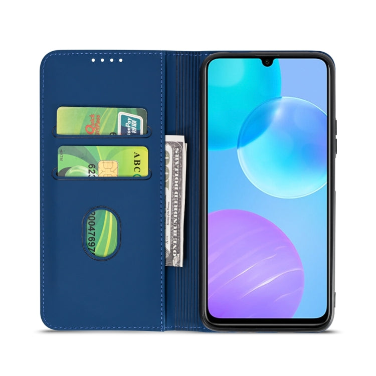 For Huawei Honor 30 Lite Strong Magnetism Liquid Feel Horizontal Flip Leather Case with Holder & Card Slots & Wallet