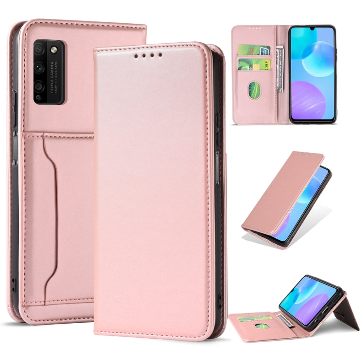 For Huawei Honor 30 Lite Strong Magnetism Liquid Feel Horizontal Flip Leather Case with Holder & Card Slots & Wallet