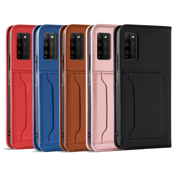 For Huawei Honor 30 Lite Strong Magnetism Liquid Feel Horizontal Flip Leather Case with Holder & Card Slots & Wallet
