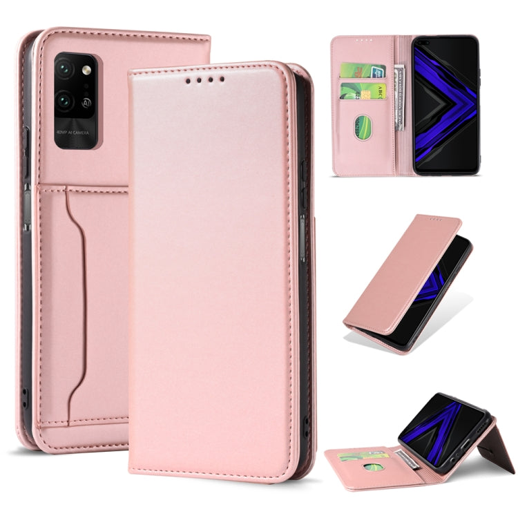 For Huawei Honor Play 4 Pro Strong Magnetism Liquid Feel Horizontal Flip Leather Case with Holder & Card Slots & Wallet