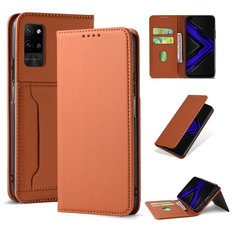 For Huawei Honor Play 4 Pro Strong Magnetism Liquid Feel Horizontal Flip Leather Case with Holder & Card Slots & Wallet